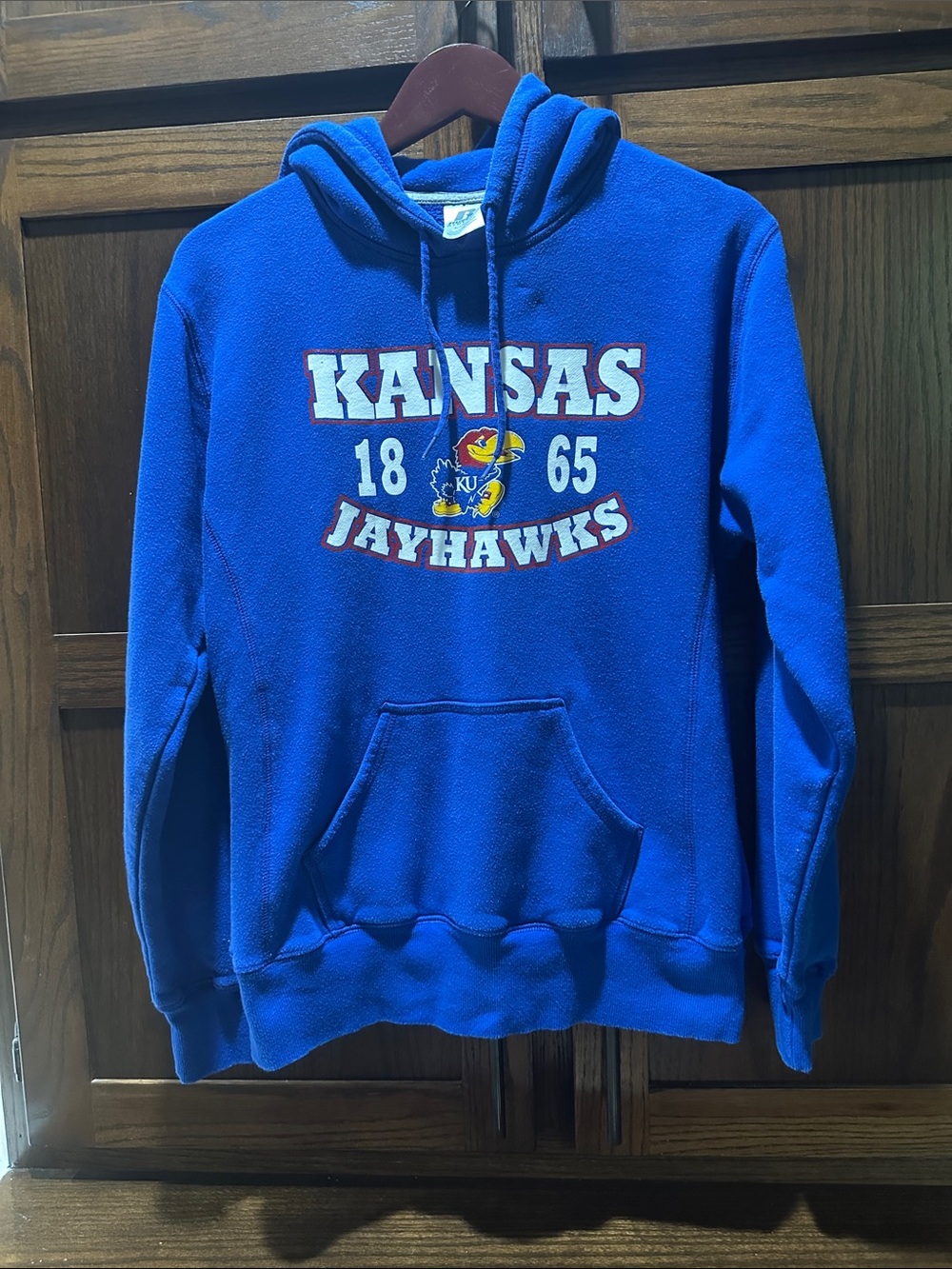 Russell Athletic Royal Blue Crewneck Hoodie with Front Pocket